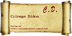 Czinege Diána névjegykártya